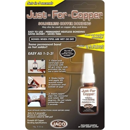 Jackson Industries Jackson Industries 0.35 Oz Just For Copper Solderless Copper Bonding  JFC010 JFC010